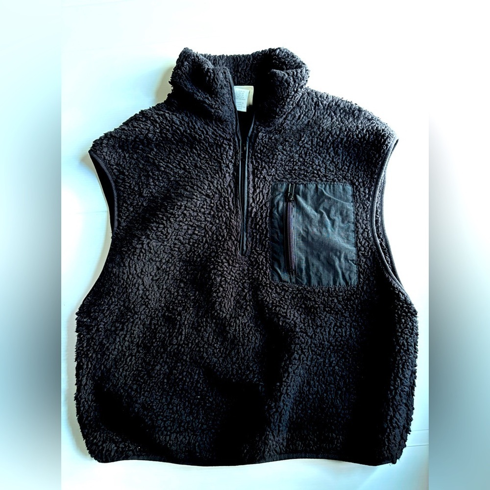 H&M Fleece Vest Black XS